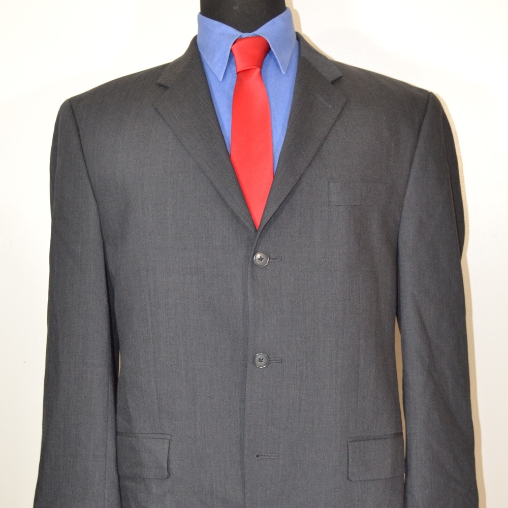 Calvin Klein 42R Sport Coat Blazer Suit Jacket - Picture 1 of 8